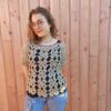 pull crochet soie ficelle face 3 laines aquareve