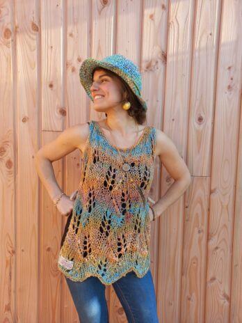 tunique dentelle orange face tunique dentelle orange face