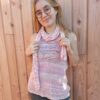 débardeur laine soie rose en kumo face