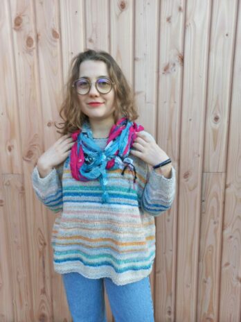 pull plage avec snood aquareve les filles
