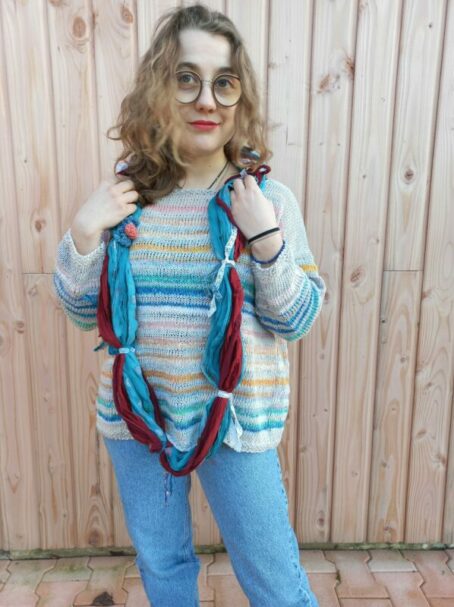 pull plage avec snood aquareve les filles