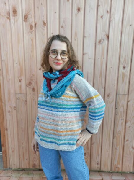 pull plage en noro aquarêve les filles