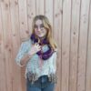 Écharpe snood en soie recyclée 43 laines aquareve