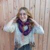 Écharpe snood en soie recyclée 43 laines aquareve