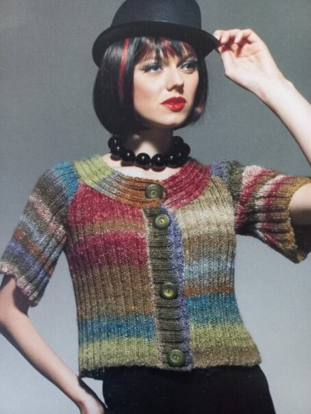 Catwalk two gilet m courtes magazine Noro laines aquareve