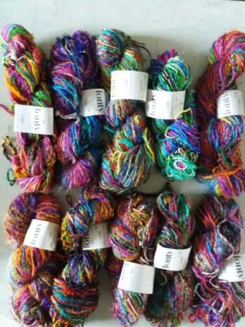 Sari soie recyclée Fonty laines aquareve
