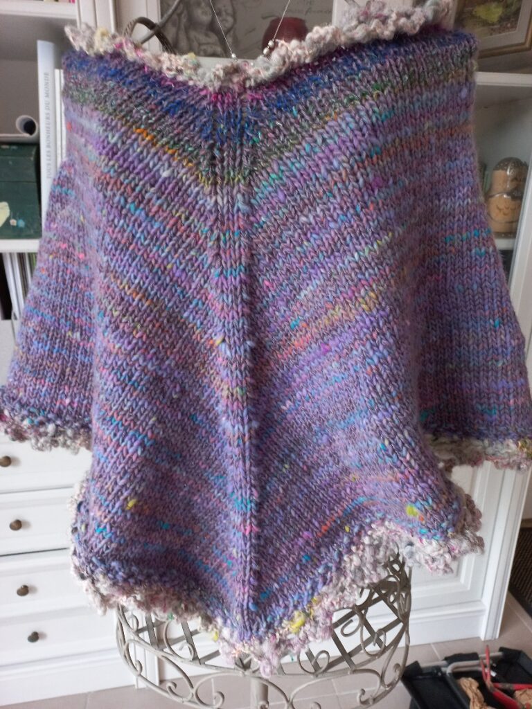 poncho viola lilas laines aquarêve