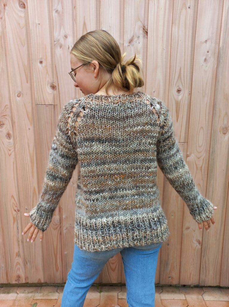 pull beige raglan s laines aquarêve