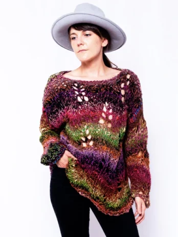 pull dentelle nuit d'hiver laines aquareve